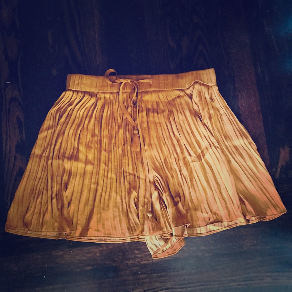 Zara bronze silky shorts
